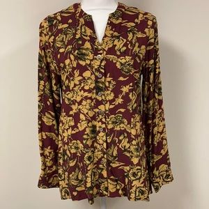 SOFT SURROUNDINGS Floral Button Down Shirt